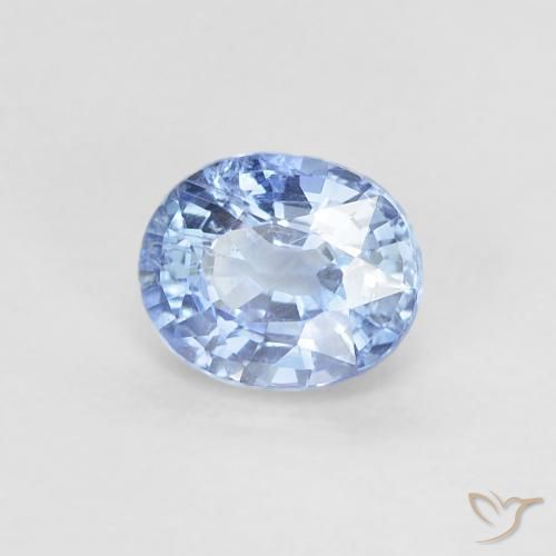0.51 ct Blue Sapphire Stone, Natural Sapphire in Oval Facet Shape for Sale