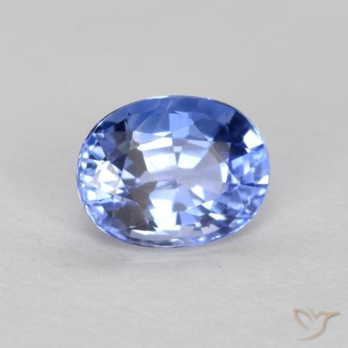 0.50 ct Blue Sapphire Stone, Natural Sapphire in Oval Facet Shape for Sale