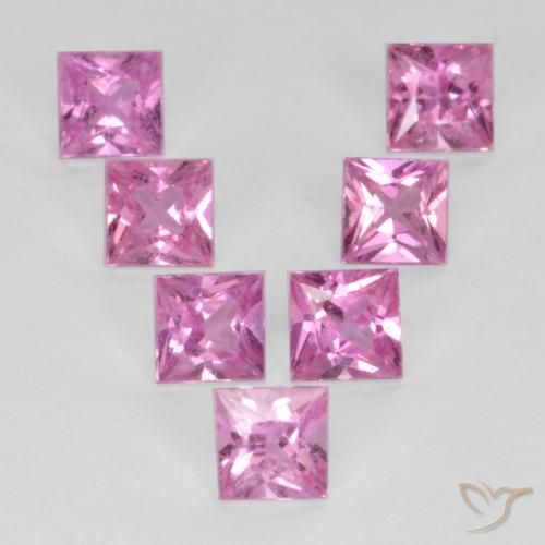 1.98ctw Natural Royal Purple Pink Sapphire, Square, VS