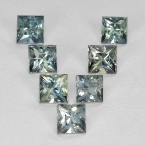 1.05 ctw Blue Sapphire Gemstones, Sapphire Gems in Princess-Cut Shape for Sale.