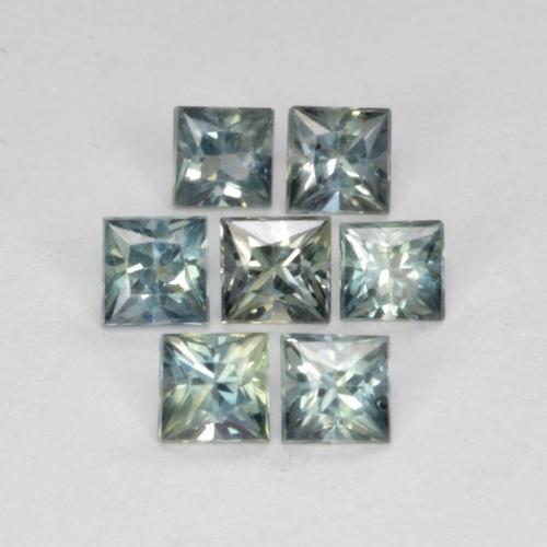 1.05 ctw Blue Sapphire Stones, Natural Sapphire in Princess-Cut Shape for Sale