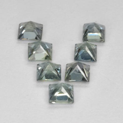 Sapphire Gemstones in 2.8 x 2.8 mm Size for Sale, Sapphire Stones in Greenish Blue Color