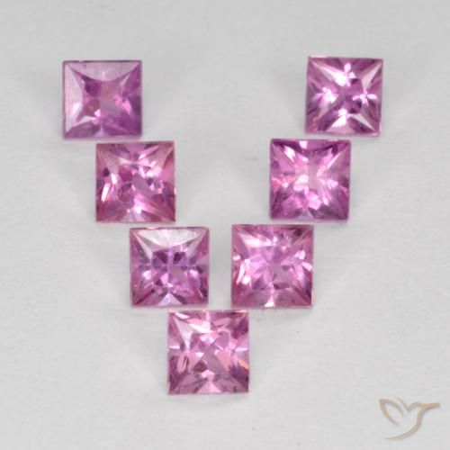 0.98ctw Natural Royal Purple Pink Sapphire, Square, VS