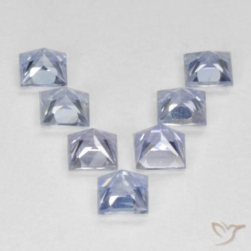 Sapphire Gemstones in 2.8 x 2.8 mm Size for Sale, Sapphire Stones in Light Purplish Blue Color