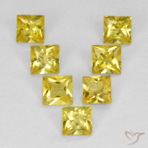 0.91ctw Natural Yellow Sapphire, Square, VS