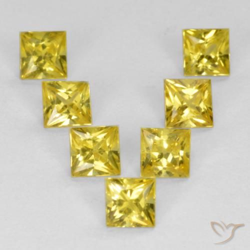 0.94ctw Natural Yellow Sapphire, Square, VS