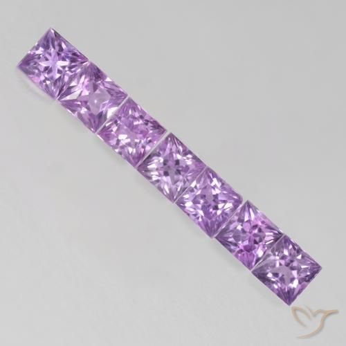 0.85ctw Natural Medium Violet Sapphire, Square, VS