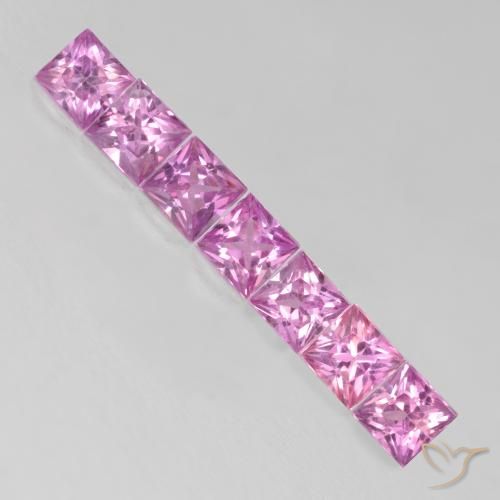 0.64ctw Natural Royal Purple Pink Sapphire, Square, VS