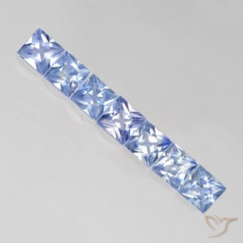 1.23ctw Natural Pastel Blue Sapphire, Square, VS