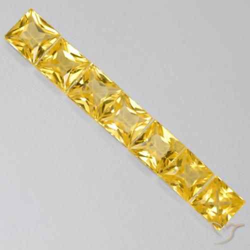 2.32ctw Natural Golden Sapphire, Square, VS