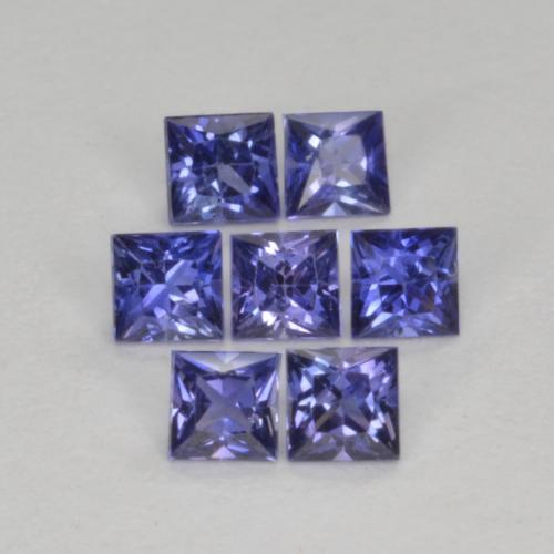 0.62 ctw Blue Sapphire Stones, Natural Sapphire in Princess-Cut Shape for Sale