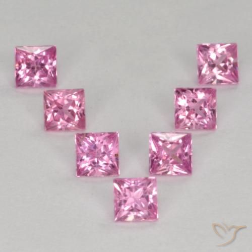 0.61ctw Natural Very Light Royal Purple Pink Sapphire, Square, VS