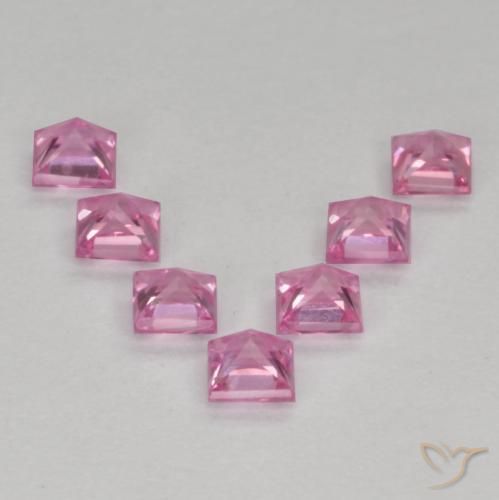 Sapphire Gemstones in 2.2 x 2.2 mm Size for Sale, Sapphire Stones in Very Light Royal Purple Pink Color