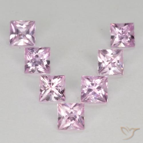 0.99ctw Natural Cherry Pink Tone Sapphire, Square, VS