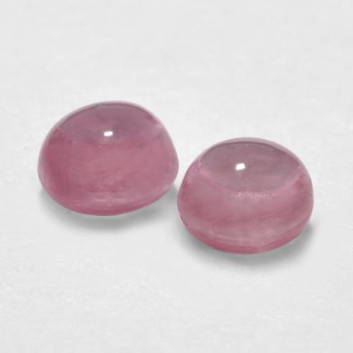 Deep Pink Sapphire Gem - 0.3ct Round Cabochon (ID: 563805)