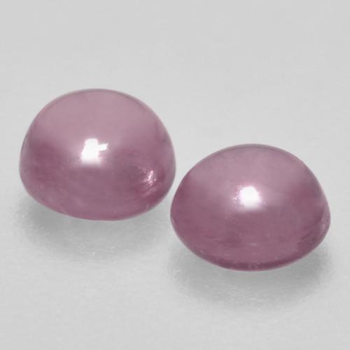 Deep Lavender Сапфир Камень - 0.4ct Круглый Кабошон (ID: 563808)
