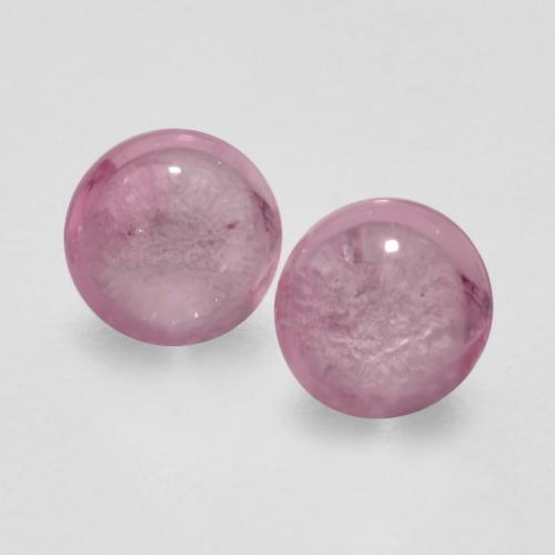 Deep Pink Sapphire Gem - 0.2ct Round Cabochon (ID: 563810)