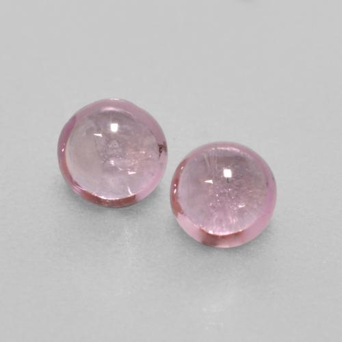 Very Light Bubblegum Pink Sapphire Gem - 0.2ct Round Cabochon (ID: 564237)