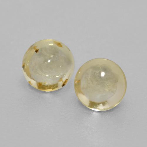 Light Yellow Sapphire Gem - 0.2ct Round Cabochon (ID: 564238)