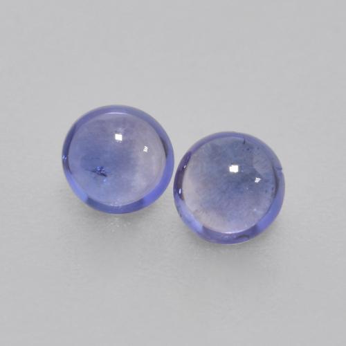 Silverish Blue Sapphire Gem - 0.2ct Round Cabochon (ID: 564239)