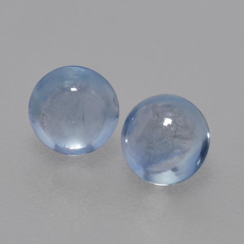 Light Baby Blue Sapphire Gem - 0.3ct Round Cabochon (ID: 564244)