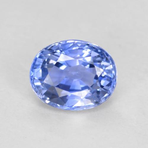 Pastel Blue Sapphire Gem - 0.6ct Oval Facet (ID: 564559)