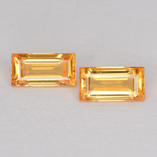 Medium Orange Saphir Edelstein - 0.3ct Baquette Schliff (ID: 564654)