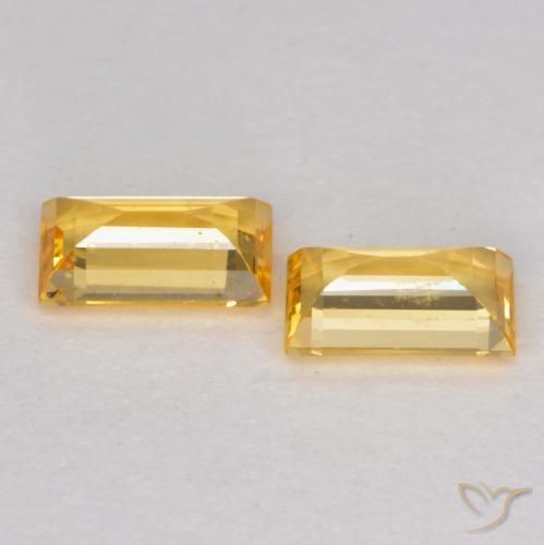Sapphire Gemstones in 5 x 3 mm (calibrated) Size for Sale, Sapphire Stones in Gold Color