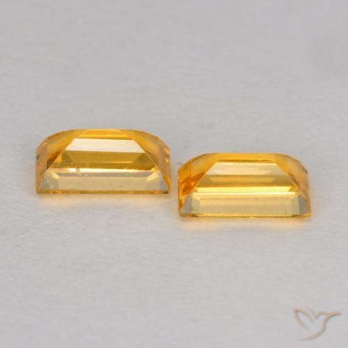 Sapphire Gemstones in 4.5 x 2.5 mm Size for Sale, Sapphire Stones in Medium-Dark Golden Color