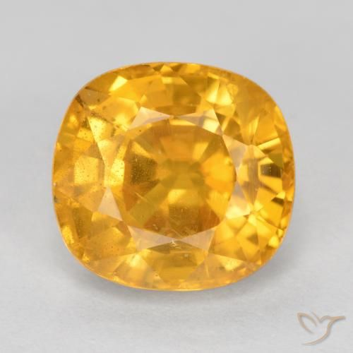3.25ct Natural Dark Golden Sapphire, Cushion, VS-SI