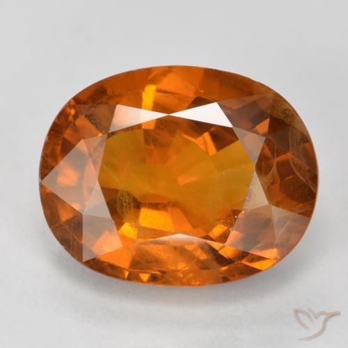 5.58ct Natural Deep Orange Sapphire, Oval, VS-SI