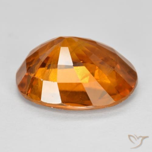 Sapphire Gemstone in 12 x 10 mm (calibrated) Size for Sale, Sapphire Stone in Deep Orange Color