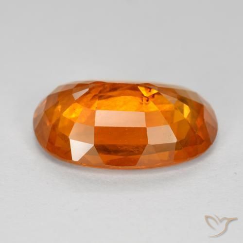 Sapphire Gemstone in 13.9 x 10.6 mm Size for Sale, Sapphire Stone in Medium Orange Color