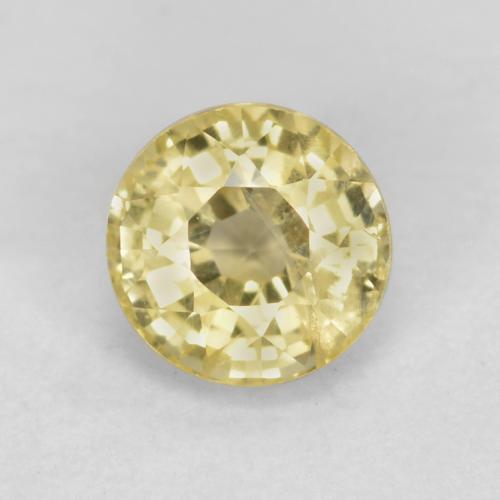 Jaune clair Saphir gemme - 0.5ct Facette ronde (ID: 564846)