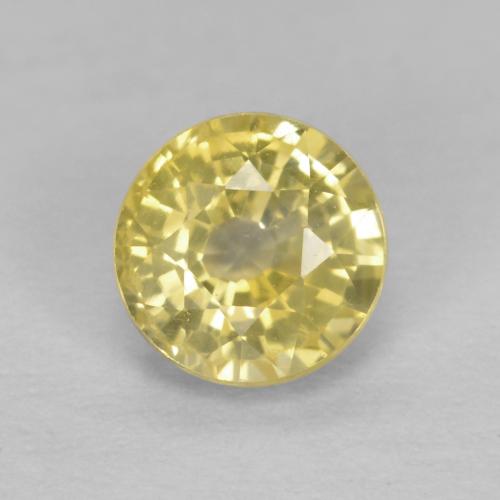Medium-Light Yellow Сапфир Камень - 0.5ct Круглая Фасетная Огранка (ID: 564850)