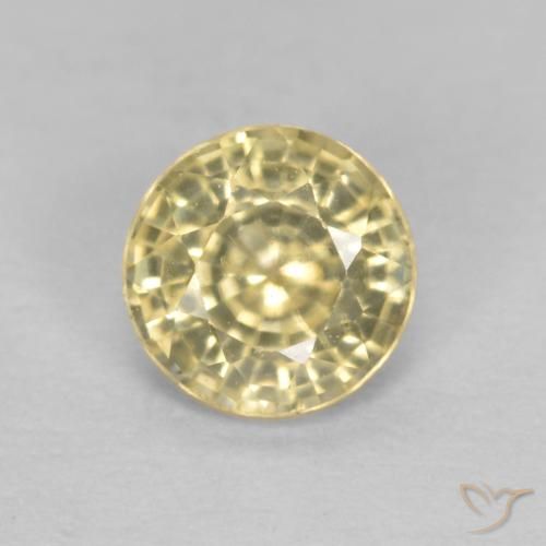 0.52ct Natural Cream Sapphire, Round, VS
