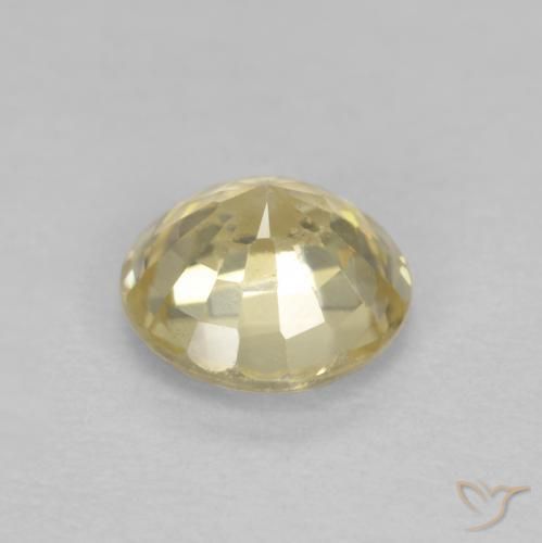 Sapphire Gemstone in 4.5 mm (calibrated) Size for Sale, Sapphire Stone in Cream Color