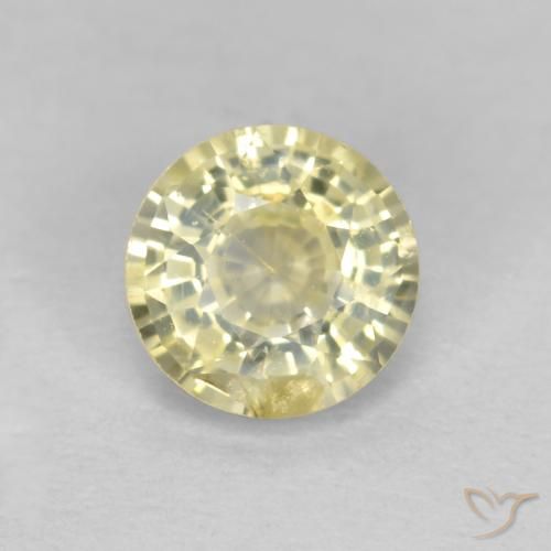 0.47ct Natural Pale Yellow Sapphire, Round, VS