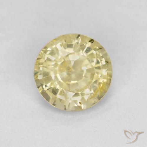 0.43ct Natural Light Laguna Yellow Sapphire, Round, VS
