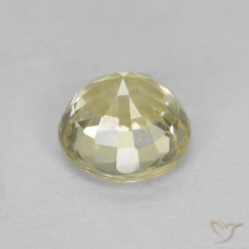 Sapphire Gemstone in 4.5 mm (calibrated) Size for Sale, Sapphire Stone in Light Laguna Yellow Color