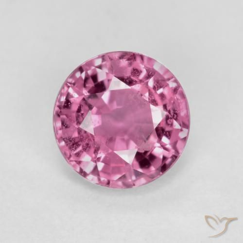 4.9mm Round Facet Purple Sapphire from Kenya, Weight of 0.55ct, Natural heated gemstone in VS-SI Clarity, 1pc Sapphire - the Color is Medium Purple, Mohs Hardness of 9 suitable for daily wear jewelry, Exhibits Great Brilliance, Photo A