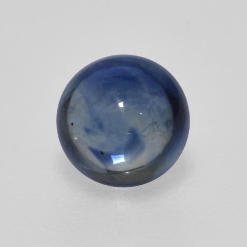 Dark Blue Sapphire Gem - 0.5ct Round Cabochon (ID: 565382)