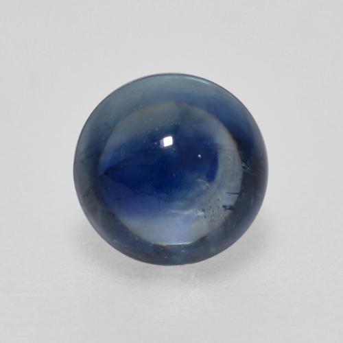 Dark Blue Sapphire Gem - 0.5ct Round Cabochon (ID: 565385)