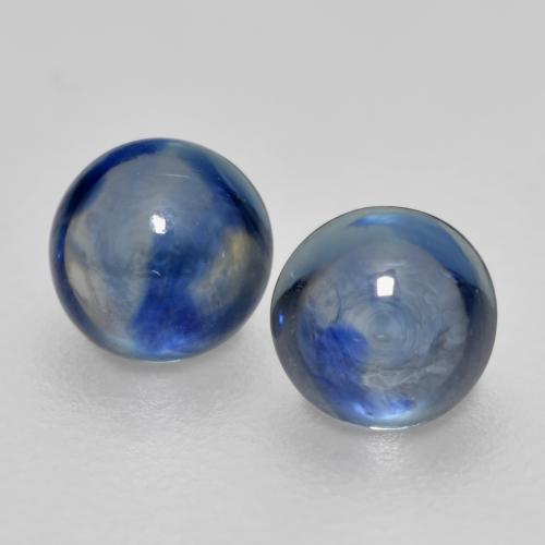 Navy Blue Sapphire Gem - 0.3ct Round Cabochon (ID: 565616)