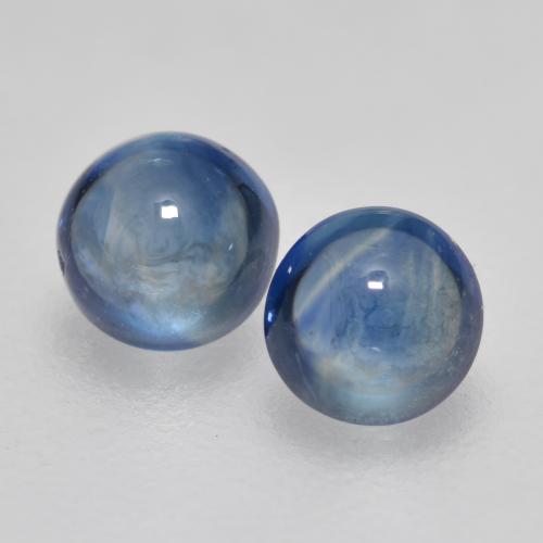 Azul marino Zafiro Gema - 0.3ct Cabujón Redondo (ID: 565617)
