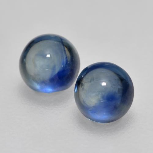 Navy Blue Sapphire Gem - 0.3ct Round Cabochon (ID: 565618)