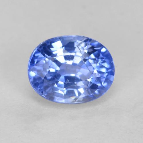 Saphir Bleu oval facet 0,52 ct du Sri Lanka, dimension 5,1 x 4mm, pierre gemme naturelle BE-Chauffé, pureté VS, 1 pièce Saphir de couleur Bleu bébé, dureté Mohs de 9 convient aux bijoux de tous les jours, pierre de sagesse, Année de la pierre précieuse du tigre, Photo A
