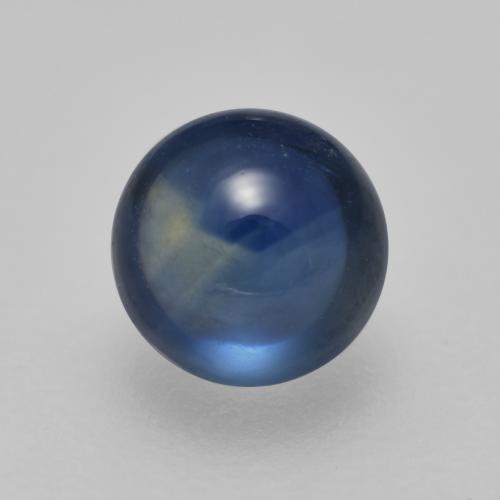 Azul marino Zafiro Gema - 0.6ct Cabujón Redondo (ID: 566014)