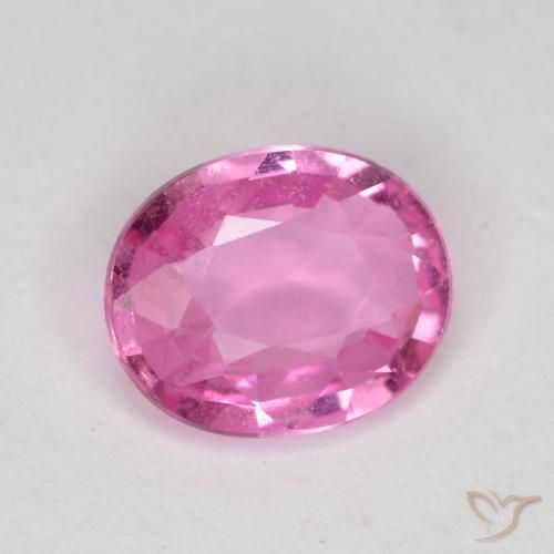 0.70 ct Pink Sapphire Stone, Natural Sapphire in Oval Facet Shape for Sale