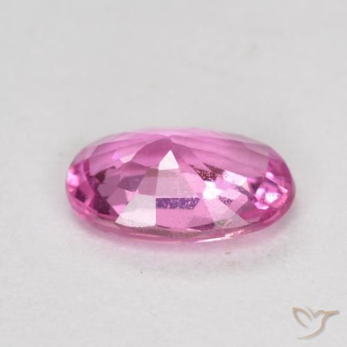 Sapphire Gemstone in 6.4 x 4.4 mm Size for Sale, Sapphire Stone in Deep Pink Color